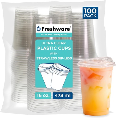 Clear disposable plastic - 16,