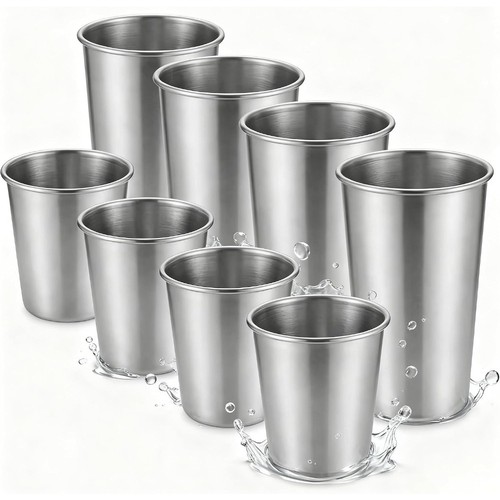 Stainless steel cups pint - stainless,