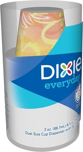 Dixie dual size cup dispenser - size,