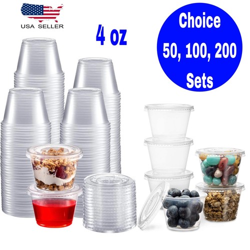 Plastic clear disposable - 4, oz
