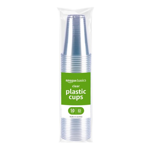 Amazon basics disposable - disposable, clear