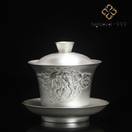 Tazza piattino argento gaiwan - piattino,