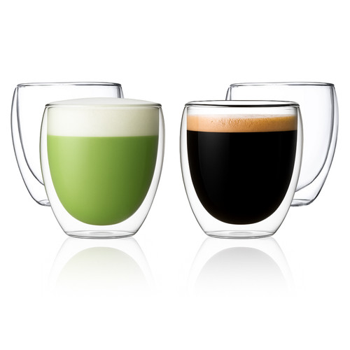 Double wall glass coffee mugs - double,