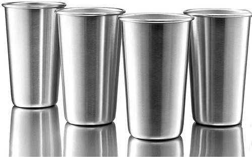 Pack stainless steel cups - steel,