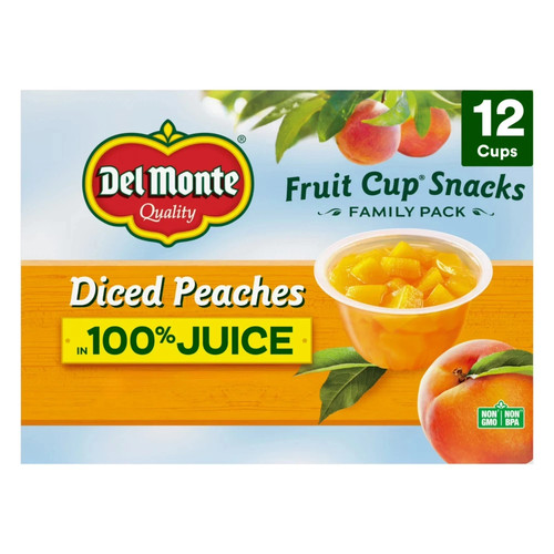 Diced peaches fruit cup - diced,