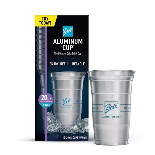 Ball aluminum cup recyclable - ball,