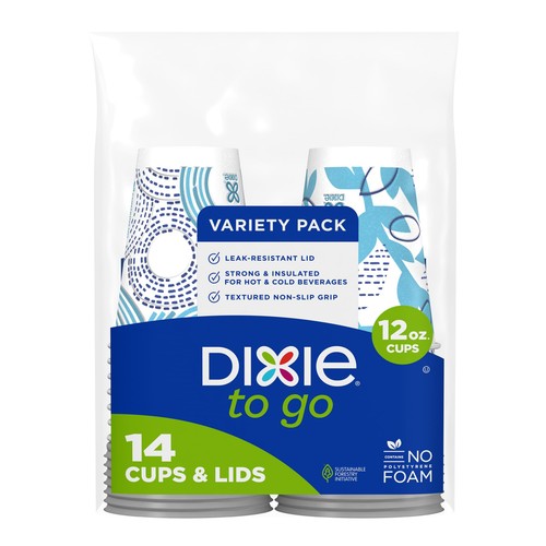 Dixie coffee cups with - go,